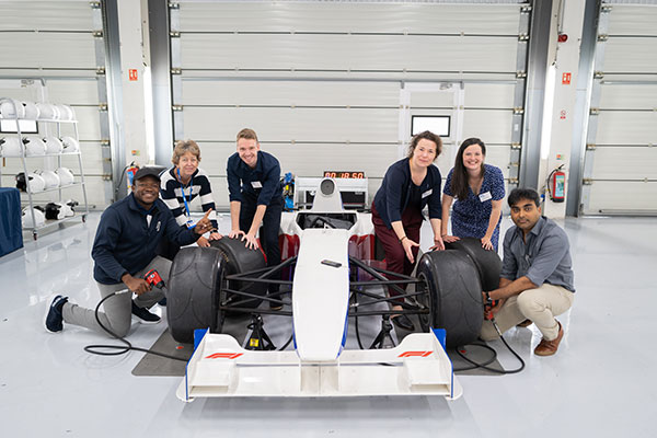 Race Against Dementia Research Fellows and Team at Silverstone for the 2023 Summer School