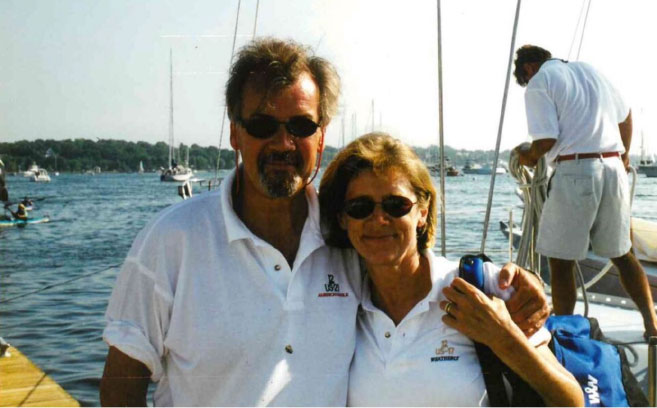 Richard Lawson on holiday with his wife Sue before the diagnosis 