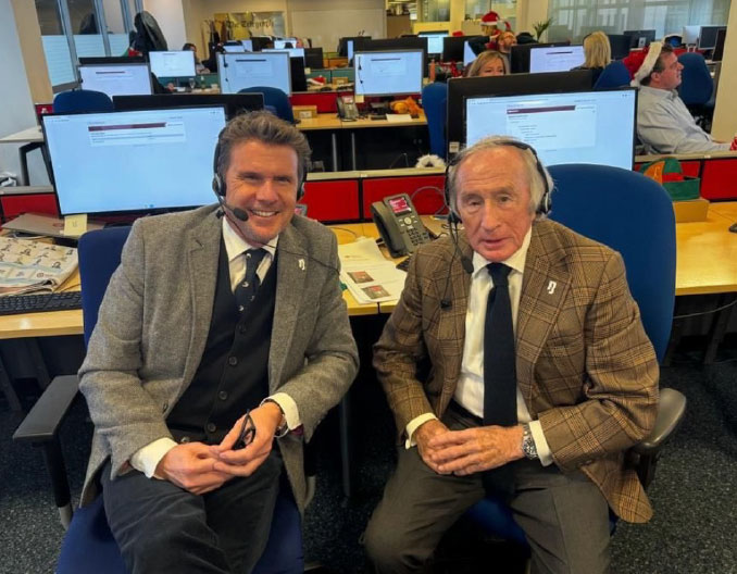 Race Against Dementia founder, Sir Jackie Stewart and Chair of the Trustees, Mark Stewart on the phones at Telegraph Christmas Charity Appeal phone-in.